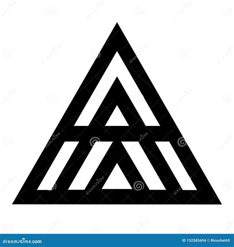 Five Triangles Symbol Icon Stock Illustration Illustration Of
