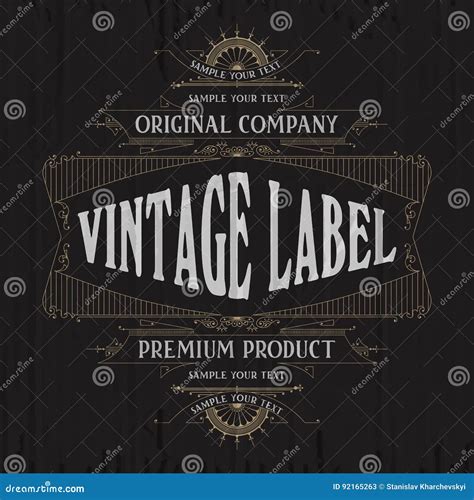 Vintage Typographic Label Premium Stock Vector Illustration Of Modern