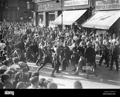 Street Fighting Between The Kpd And Nsdap From Horst Wessel 1933