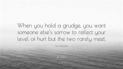 Steve Maraboli Quote When You Hold A Grudge You Want Someone Elses