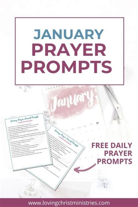 January Prayer Journal Prompts Loving Christ Ministries