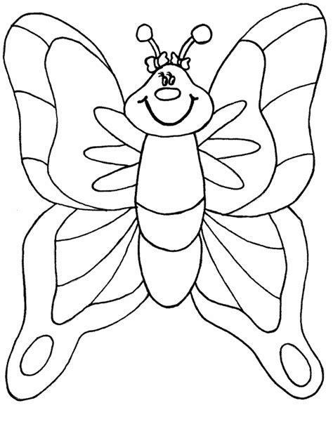 A simple coloring page with the same insect. Butterflies Coloring Pages | Coloring Pages To Print