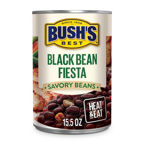 Bushs Savory Beans Black Bean Fiesta Canned Black Beans In Mild