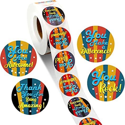 1000 Pieces Kudos Appreciation Stickers Positive Sayings Label Etsy