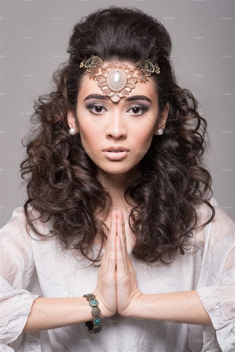 Beautiful Muslim Girl Curly Hair High Quality People Images