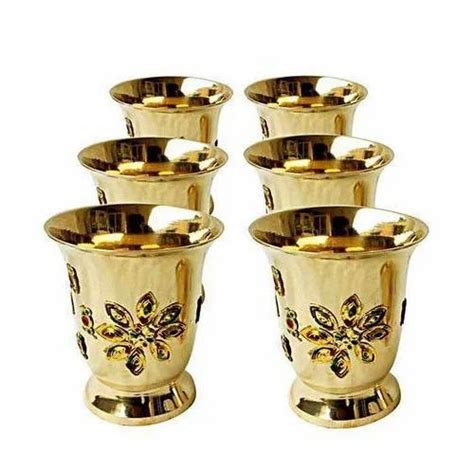 Light Weight Brass Glass At Rs 350 Piece Brass Glass For Pooja In