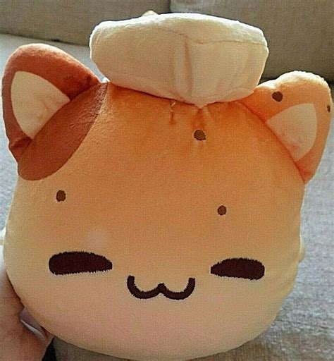 Aphmau Potato Girl Cat Memory Foam Plushie Wbutter On Head And Mashed