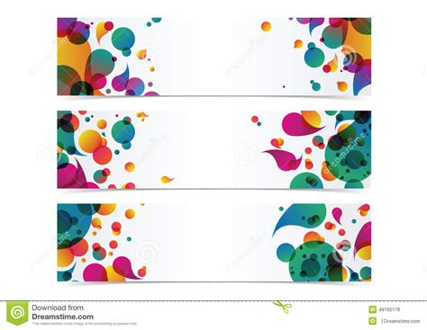Abstract Colorful Banner Header Background Stock Vector