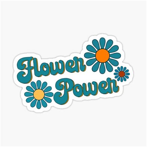 Flower Power Sticker For Sale By Sarahchanyeolli Redbubble