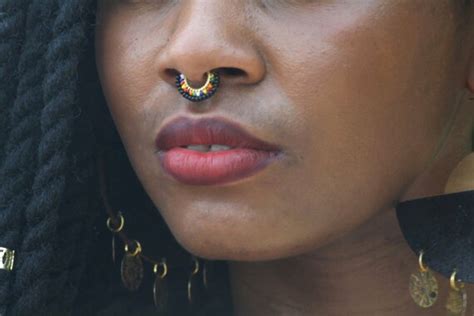 fake septum ring tribal style african nose ring