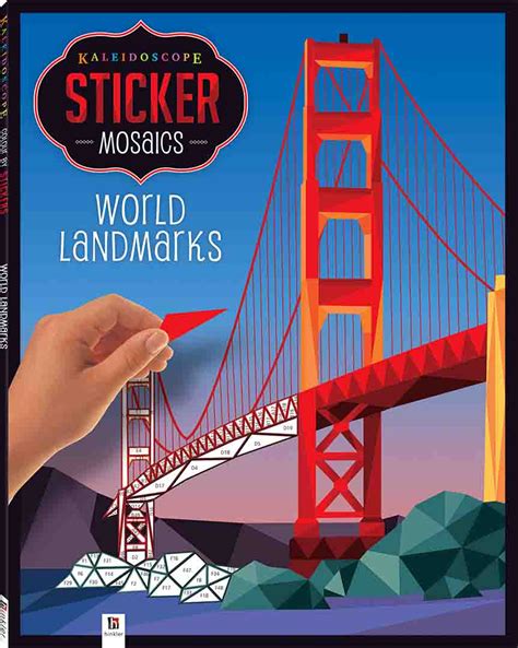 Kaleidoscope Sticker Mosaics World Landmarks Books Adult Colouring