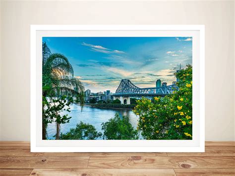 Buy Framed Art Of Brisbane Bridge View Canvas Prints Australia