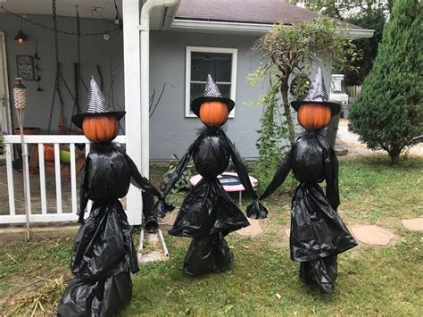 Trash Bag Witches Halloween Witch Decorations Witch Decor Halloween