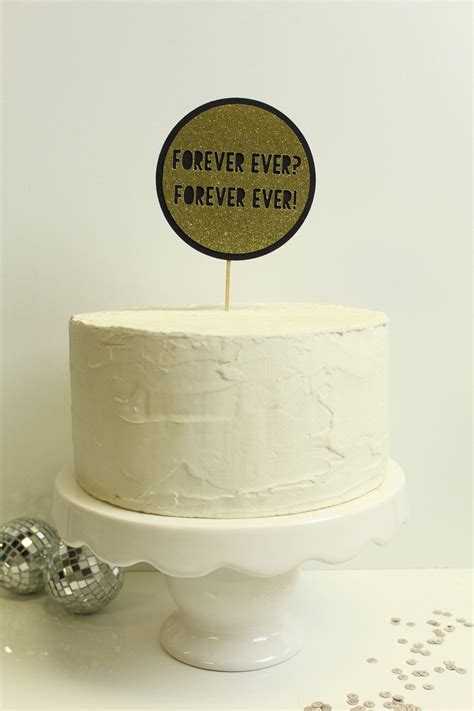 Forever Ever Forever Ever Cake Topper In Gold Glitter And Etsy