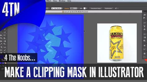 How To Make A Quick Clipping Mask In Adobe Illustrator Tutorial Youtube