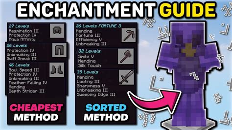 Minecraft Enchanting Guide Lowest Cost All Items Youtube