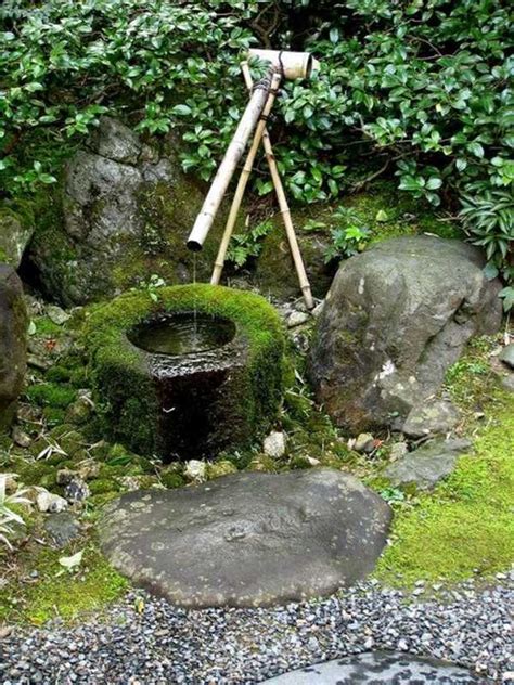 It not only looks good the sound the water makes is also these types of water features consist of bamboo or bamboo like parts with water cascading down different sections. Creating a Zen garden - the main elements of the Japanese ...