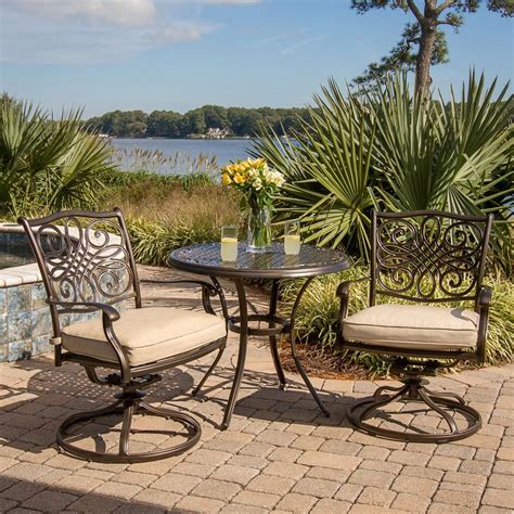 The best outdoor furniture for your patio is comfortable and durable, beautifying your exterior space. Hanover Outdoor Furniture Traditions 3-Piece Bronze Metal ...