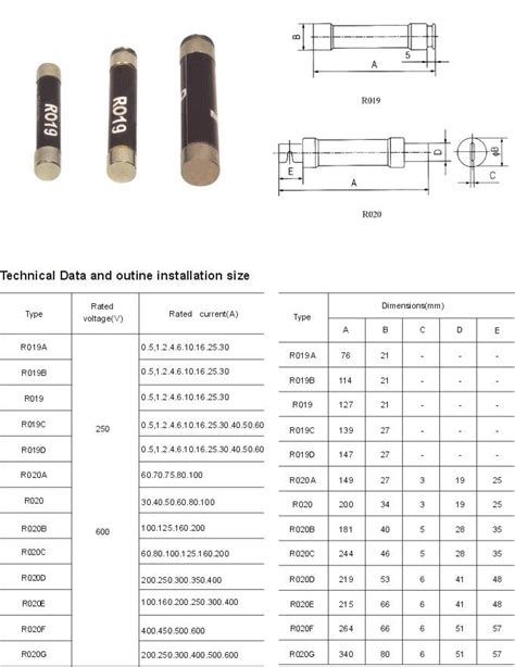 Fuse Cross Reference Chart