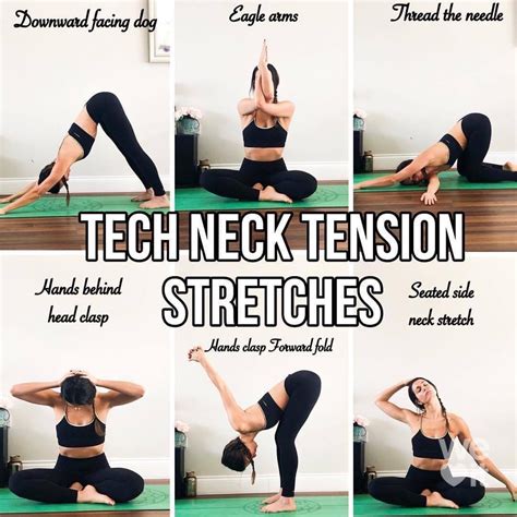 Tech Neck Tension Stretches Tech Neck Neck Yoga Neck Stretches
