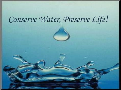 PPT Conserve Water Preserve Life PowerPoint Presentation Free