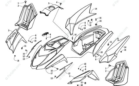 Atv 400 automatic transmission 4x4 fis cat green. Arctic Cat ATV 2006 OEM Parts Diagram for Body Panel ...