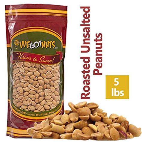 Peanuts Roasted Unsalted Jumbo Blanched 5 Pound Bulk Bag Walmart
