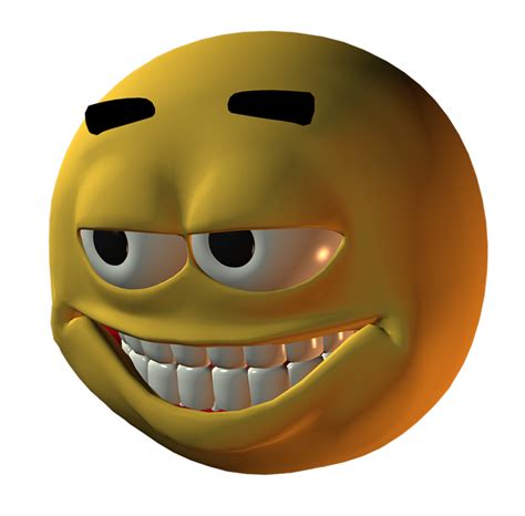 An Emoticive Smiley Face With Big Eyes And Large Teeth Is Shown In This