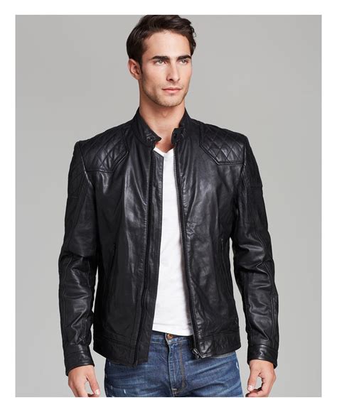 Diesel Laleta Leather Jacket In Black For Men Lyst