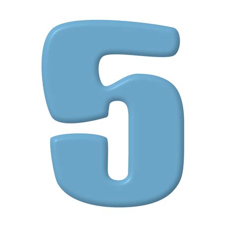 5 3d Numbers Element 24240354 Png
