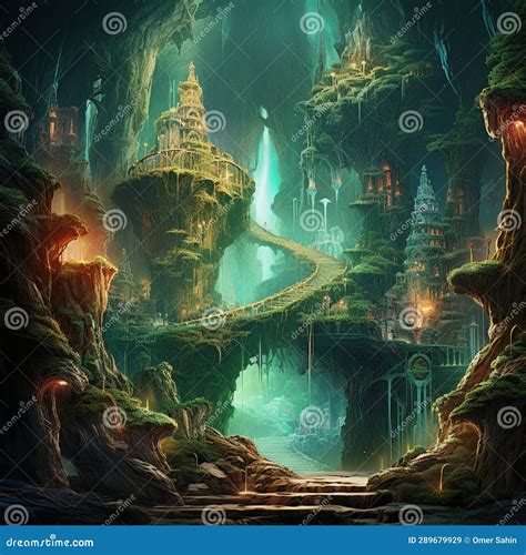 Awe-inspiring Journey into the Hollow Earth Stock Image - Image of