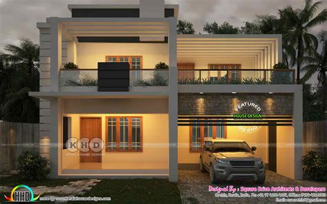 4 Bedroom Modern 2800 Sq Ft House Plan Kerala Home Design And Floor