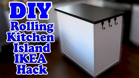 IKEA HACK Rolling Kitchen Island DIY YouTube