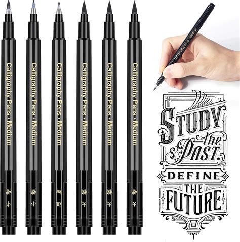 Calligraphy Pens Calligraphy Set For Beginners Brush Pens Apogo 6 Pack Caligraphy Beginners
