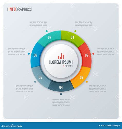 Modern Style Circle Donut Chart Infographic Design Visualization