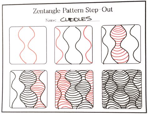 Zentangle Patterns Step By Step Scoodle Zentangle Zentangle