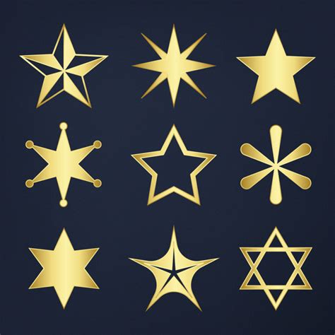 Set Of Mixed Stars Vector Free Download