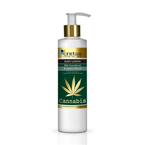 Body Lotion With Cannabis Oil 250ml Cretan Olive Oil Spa Cosmetics