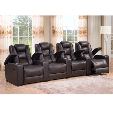 Showtimes and theaters near you. Weston Four Seat Brown Top Grain Leather Recliner Home ...