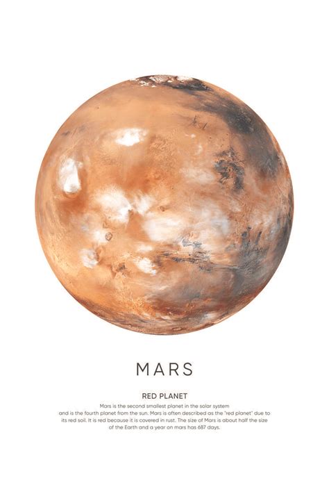 An Image Of Mars On White Paper