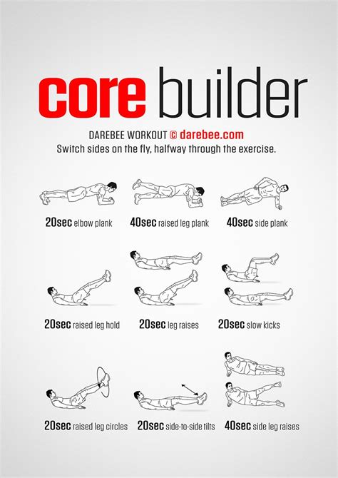 Core Builder Workout At Home Core Workout Core Exercises For