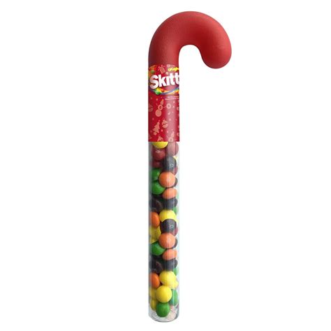 Skittles Original Filled Christmas Candy Cane Tube 17 Ounce Walmart