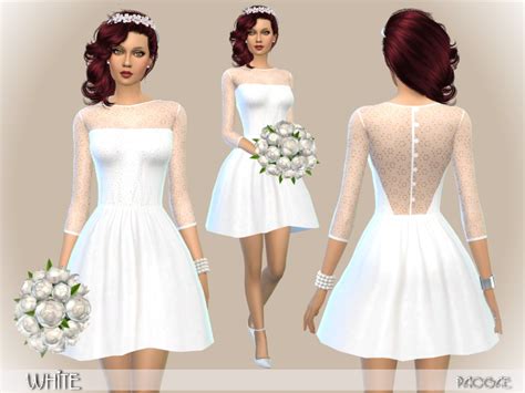 Sims 3 clothing high quality fashion clothes free downloads sims3 dresses jeans tops lingeries gowns athletic sport items and more. Sims 4 CC's - The Best: Wedding Dress by Paogae