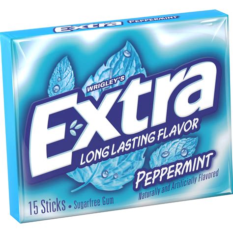 Extra Sugar Free Peppermint Chewing Gum Single Pk