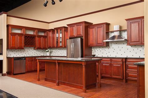 Update your kitchen decor with new kitchen cabinets. Charleston Cherry - 5Day Cabinets - All Wood Kitchen ...