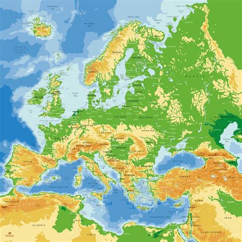 → Più Di 10 Modelli Di Mappe Europee Decorative Original Map