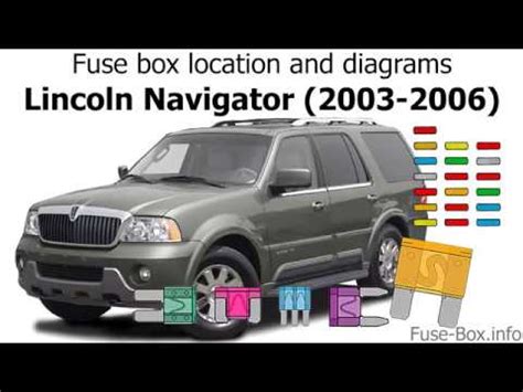 In 2003 lincoln navigator the fuse panel is located under the right hand side of the instrument panel. Fuse box location and diagrams: Lincoln Navigator (2003-2006) - YouTube