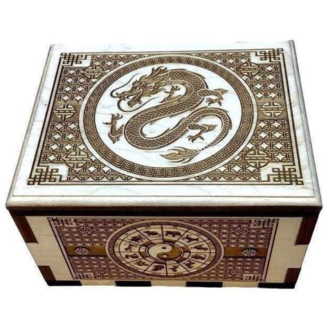 Dragon Puzzle Box Wooden Puzzle Box For Escape Rooms Wooden Puzzle