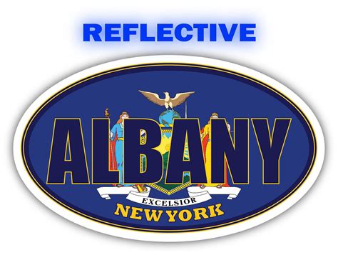 Albany City New York State Flag Ny Flag Albany County Oval State