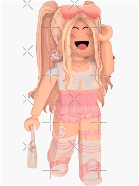 Cute Roblox Girl Character Sticker For Sale By Katystore Redbubble